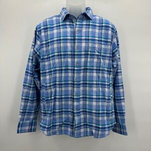 Tommy Bahama Men's Lei'd Back Flannel Shirt Jacket In Mountain Bluebell Sz M NWT